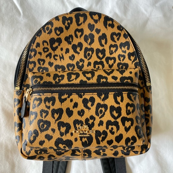 Coach Leopard Print Mini Backpack - Picture 2 of 6